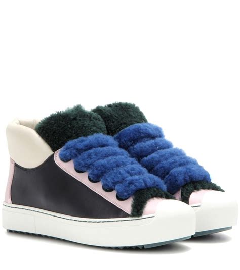 fendi shoes socks|fendi shearling trimmed sneakers.